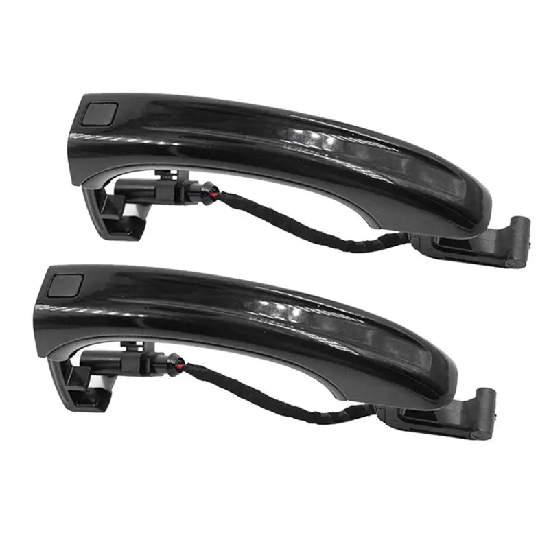 

Classy-2Pcs Car Black Smart Sensor Exterior Door Handle W/Key Button For Q7 2007-2015 4L0837205A 4L0837207A 4L0 837 205B