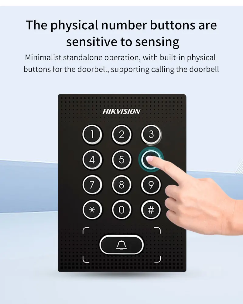 K1T810M RFID Reader Access Control Keypad Door Station Keypad Wiegand 27/35 Oupu