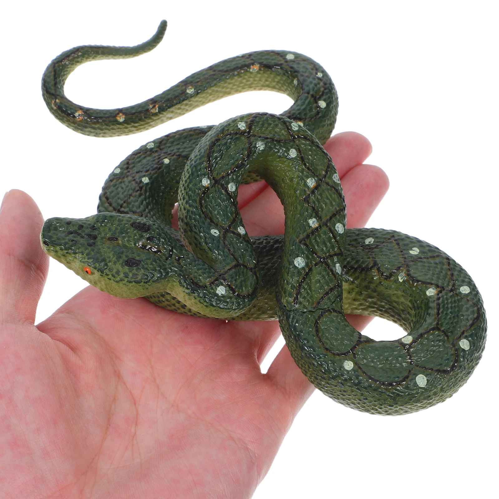 

High Realism Toy Lifelike Green Snake Prank Durable Plastic Decor Figurine Halloween Escape Room Games Simulation Model