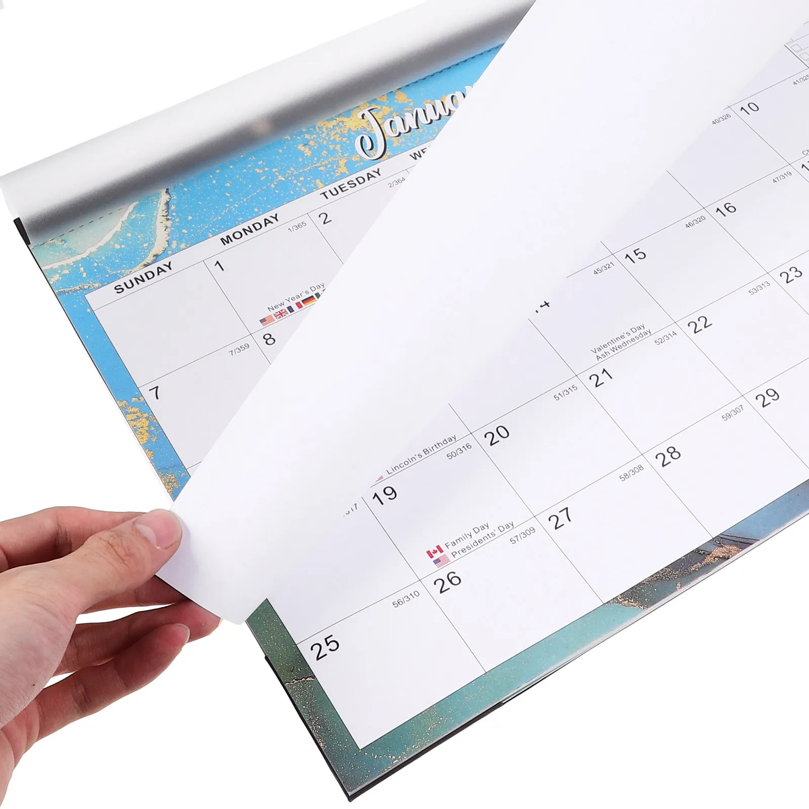 Tear Off Wall Calendar Sturdy Monthly Hanging Noting Clear Printing Thick Pages Household Office Room Daily