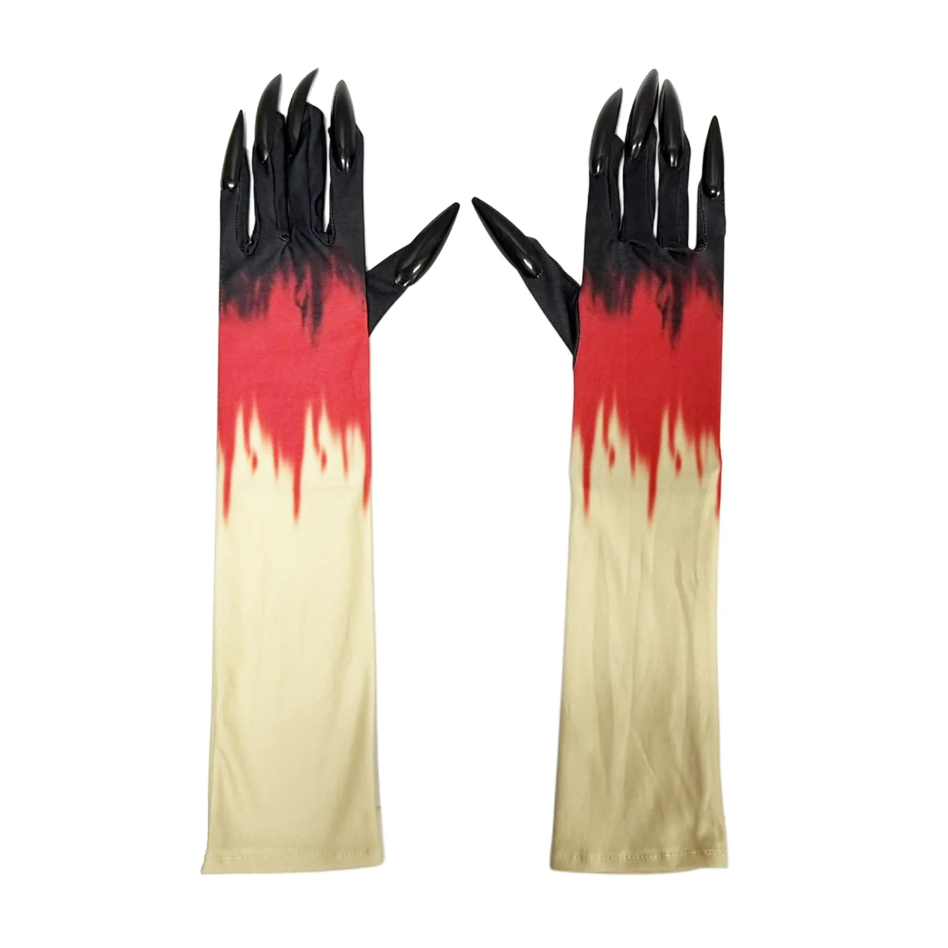 Terrifiant Zombie taché de sang longs gants Halloween fantôme Festival ongles gants danse fête longue griffe Performance
