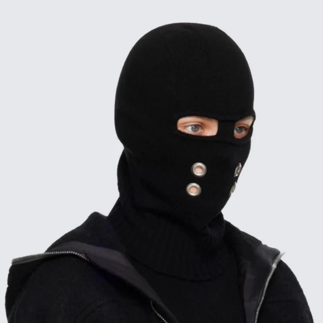 العصرية الشرير الصخرة محبوك قناع بالاكلافا للرجال والنساء Y2K الهيب هوب نمط قبعة صغيرة دافئة