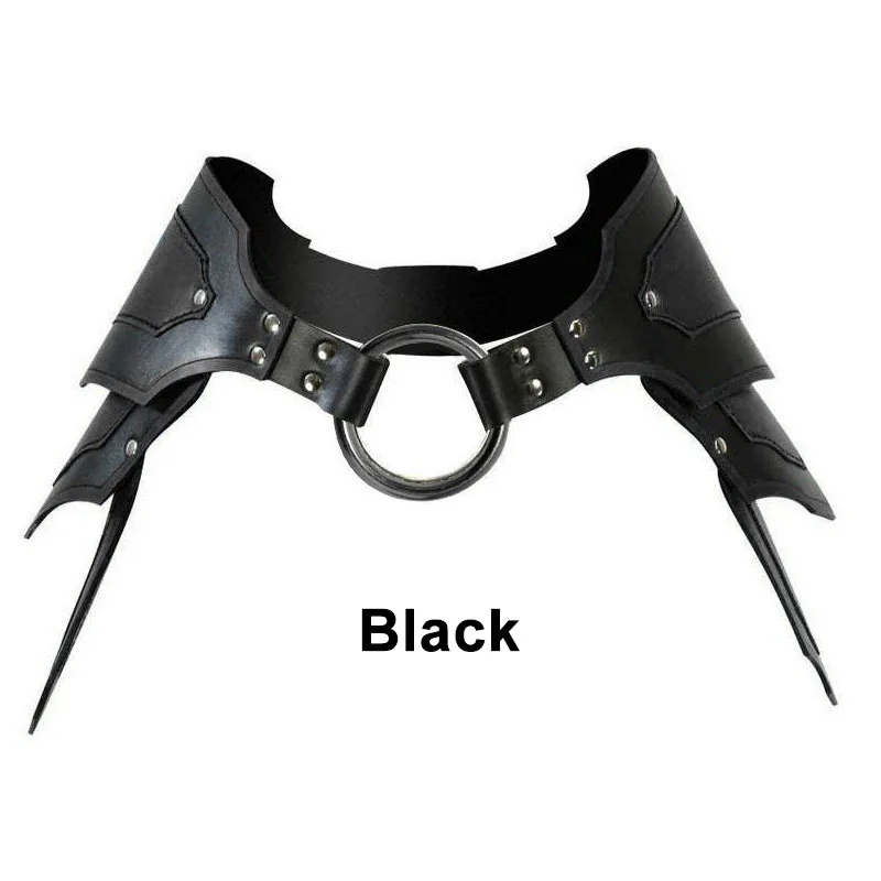 Średniowieczny renesansowy skórzany pierścień PU Faulds Viking Knight Ranger Witch Cosplay Costume Tasset Armor LARP Halloween Props