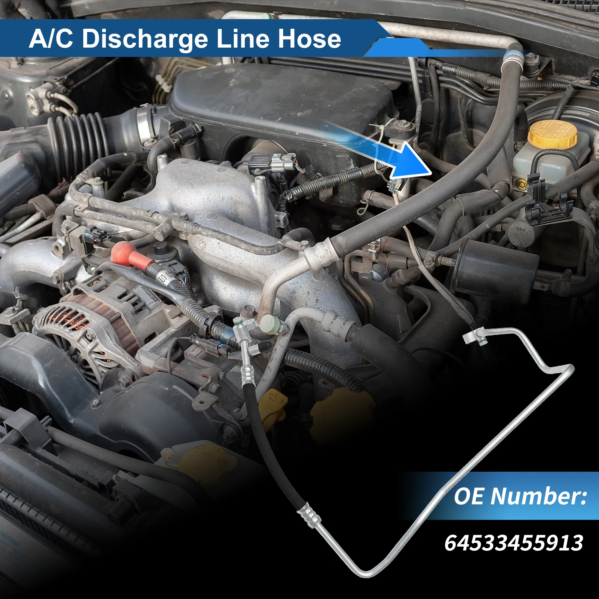 

UXCELL Шланг для жидкости хладагента кондиционера для BMW X3 2004-2010 No 64533455913