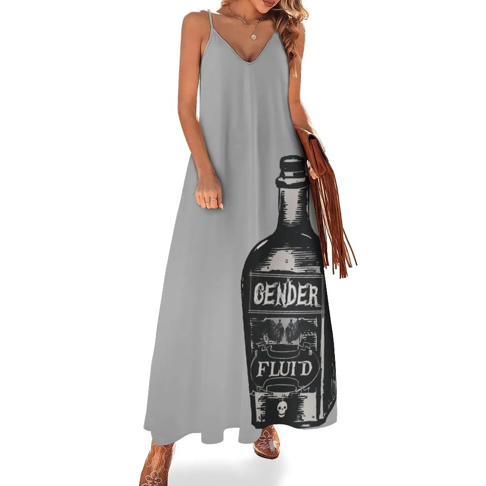 Gender Fluid Bottle Sleeveless Dress womens dress sensual sexy dress for women