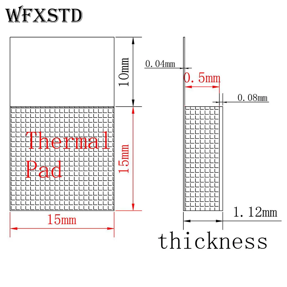 Imagem -03 - Almofada Térmica Térmica Térmica do Silicone da Almofada Térmica de Beiqiao da Memória dos Gráficos do Caderno do Laird de 100 Flex720 0.5 mm para os Eua