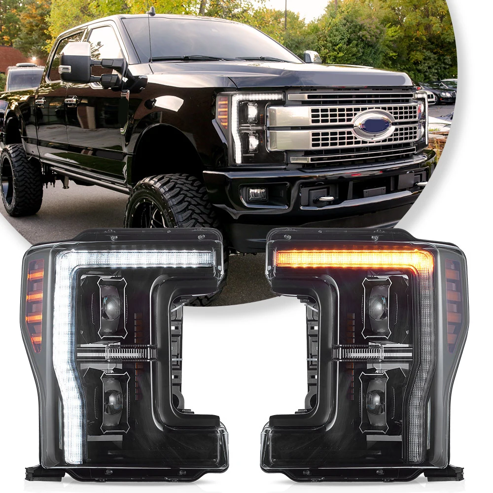 

Vland 17-19 F250 F350 F450 F550 Super Duty LED Projector Upgrade Headlights