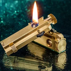 Original Handmade Trench Three-sided Fire Armor, Unique Retro Pure Copper Kerosene Lighter Collection, Antique Pipe Machine