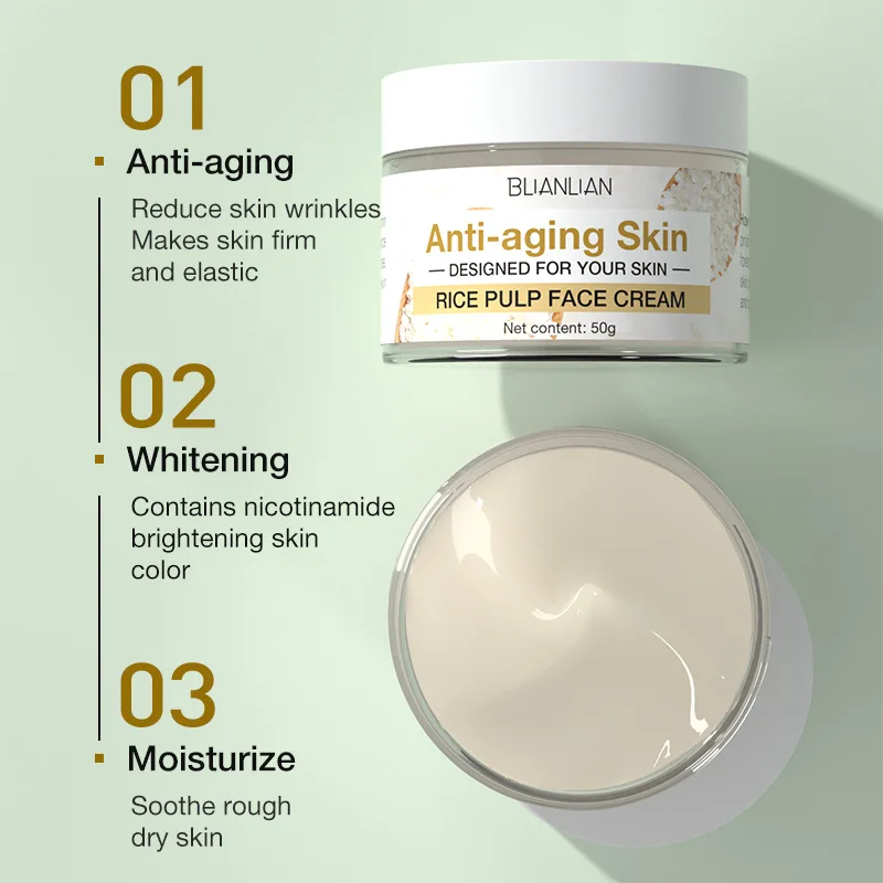 

Крем для лица против морщин с рисовой водой - увлажняющий увлажняющий эссенционный крем для мягкой кожи