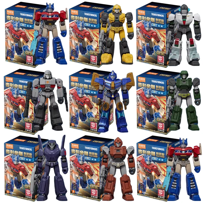 Original Transformers One Building Block Galaxy Version 01-05 Optimus Prime Bumblebee Action Figures Robot Kid Collection Toy