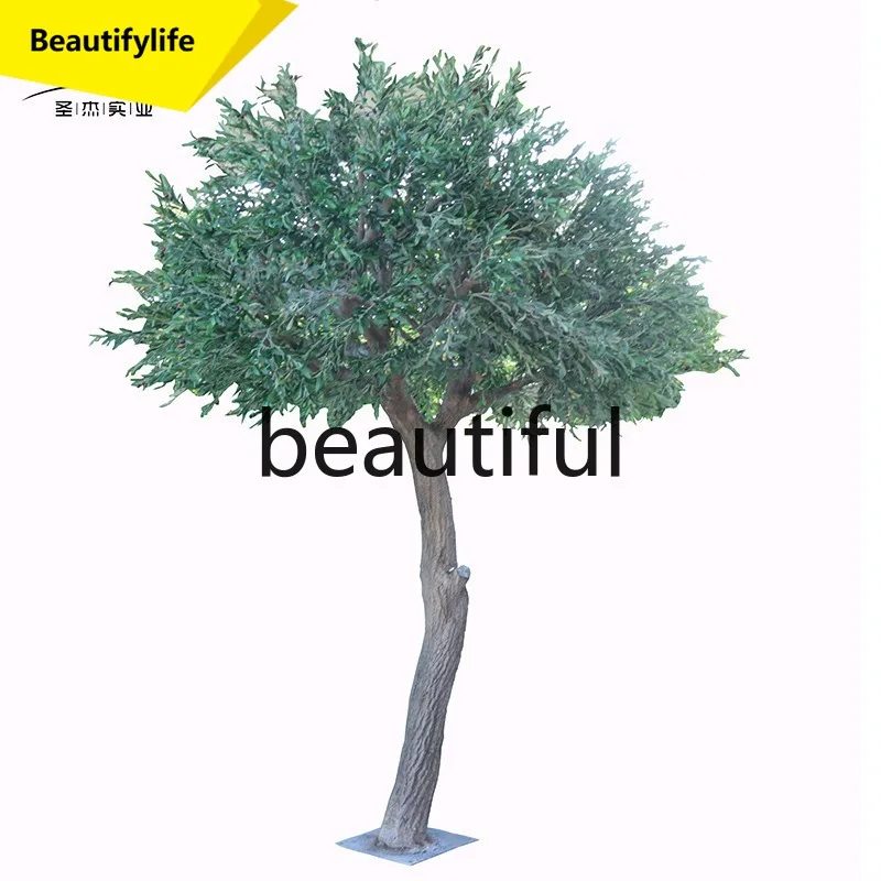 Artificial olive tree indoor greening sightseeing artificial olive tree shopping mall decoration artificial tree