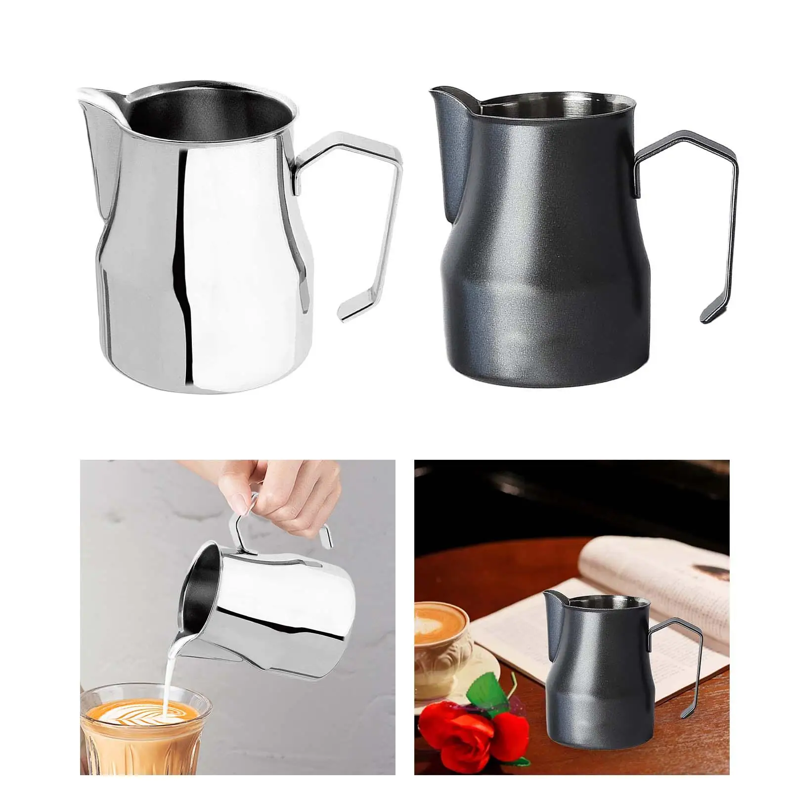 Milk Frothing Pitcher Espresso Accessories Espresso Steaming Espresso Machine Parts 500ml 304 Stainless Steel Milk Frothing Jug