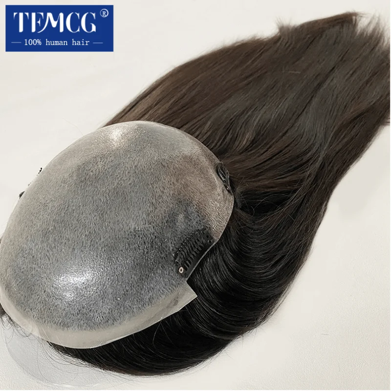 

Topper For Women Injected Polyskin Hair Topper 100% Human Hair Chinese Culticle Remy Hairpieces for Women 14" 16" Toupee Women