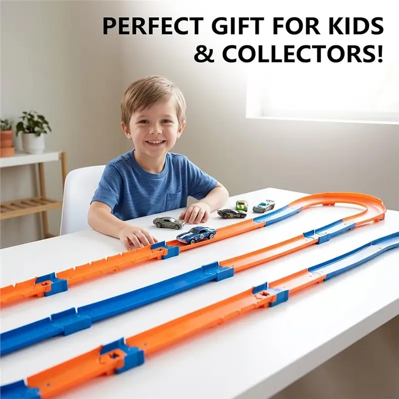 ABUM-8-Pcs Speed Snap To Classic Track Adapter For Hot Wheels