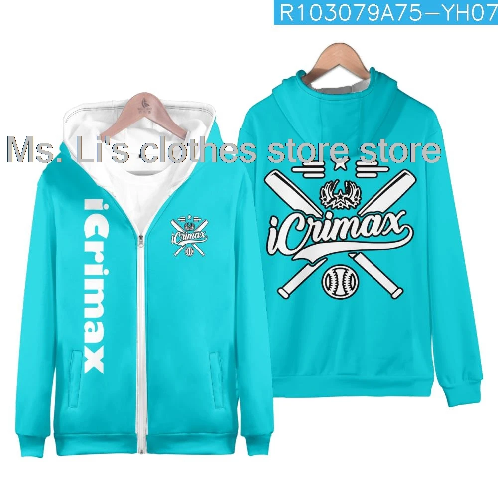 Anime Game Burgerpommes icrimax Hoodie Teenagers Gradient color Zipper Hooded Sweatshirts Fashion Tops Personality Kids Clothes