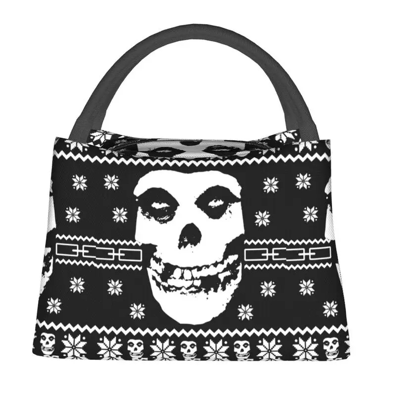 Punk Rock Band Misfits Insulated Lunch Bags for Work Office Resuable Cooler Thermal Lunch Box Women