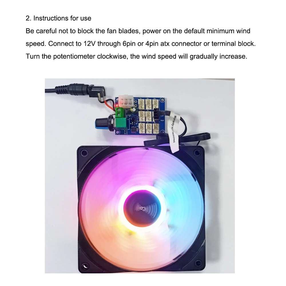 9 Channel Fan Governor PWM Speed Regulation Controller 12V Manual Speed Regulation Controller Power Supply for Computer