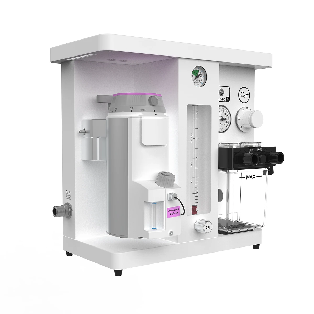 

Animal Built-in Bellows and Breathing Circuit Portable Anesthesia Machine Kit Oxygen Sensor for Vet Anesthesia Machine