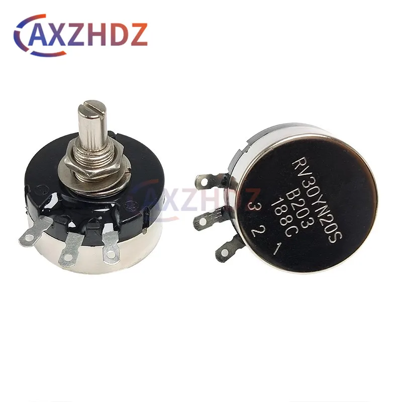 

RV30YN20S B102 B202 B502 B103 B203 B503 B104 B105 1K 5K 20K 10K 100K 1M RV30YN 2W Single Turn Rotary Carbon Potentiometer