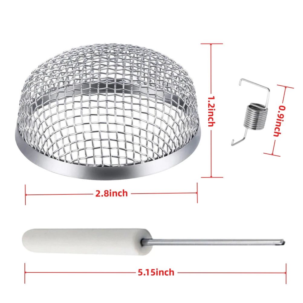 2x Camping Car Accessories RV Flying Insect Screen Stainless Steel Ventilation Net Cover With Installation Tool Spring Fasteners