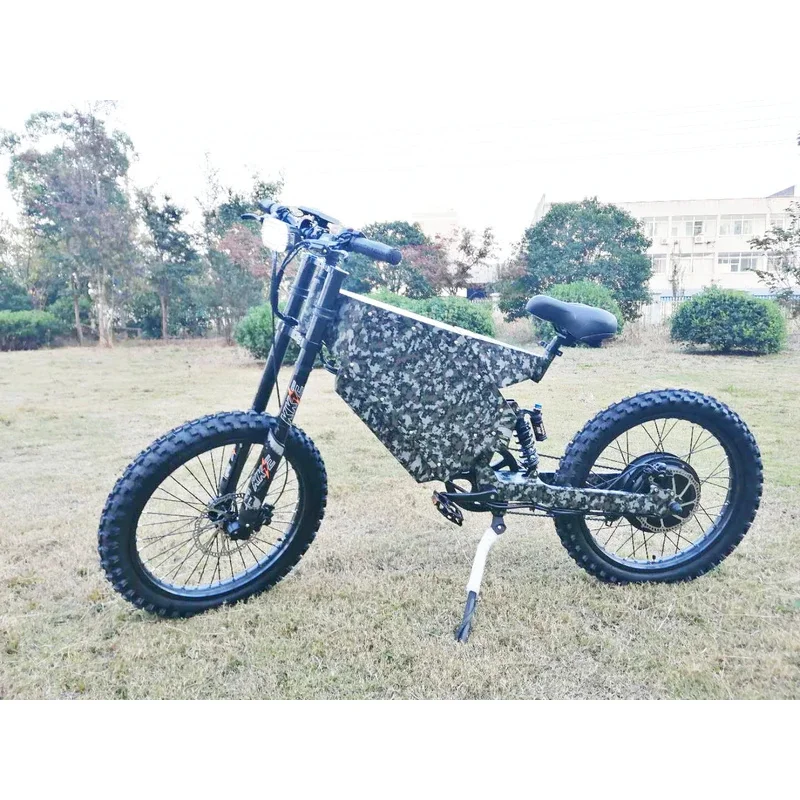 Brand New Terminator Camouflage 72v8000w Electric No Fold Bike Ebike Fatbike With Regan Brake Controller Electric Mountain Bi