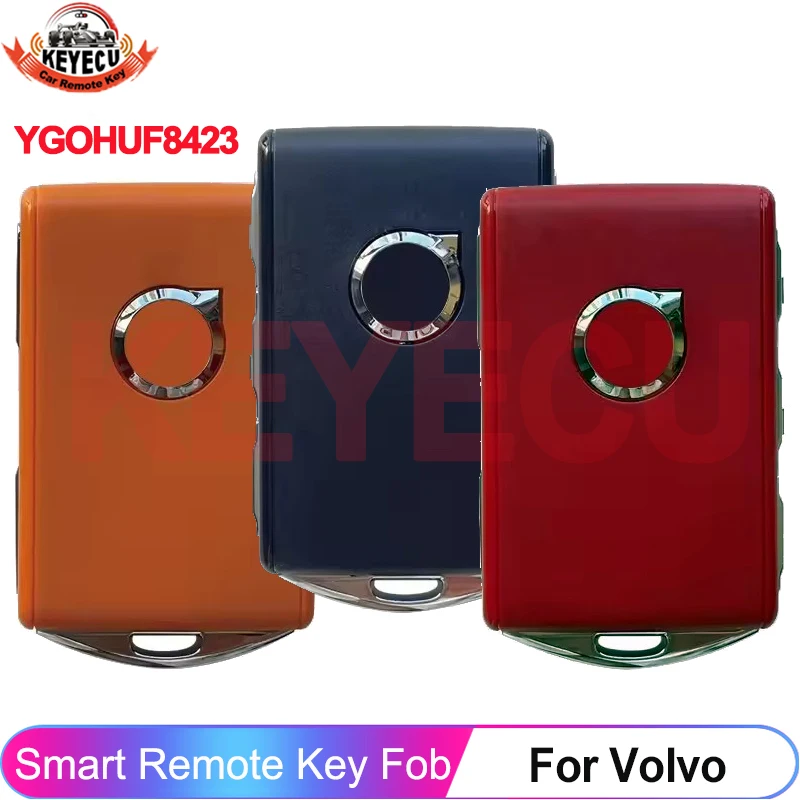 KEYECU Original YGOHUF8423 Keyless OEM For 2016 2017 2018 2019 2020 Volvo S90 S60 S40 XC60 XC90 Smart Remote Key 433MHz 8A Chip
