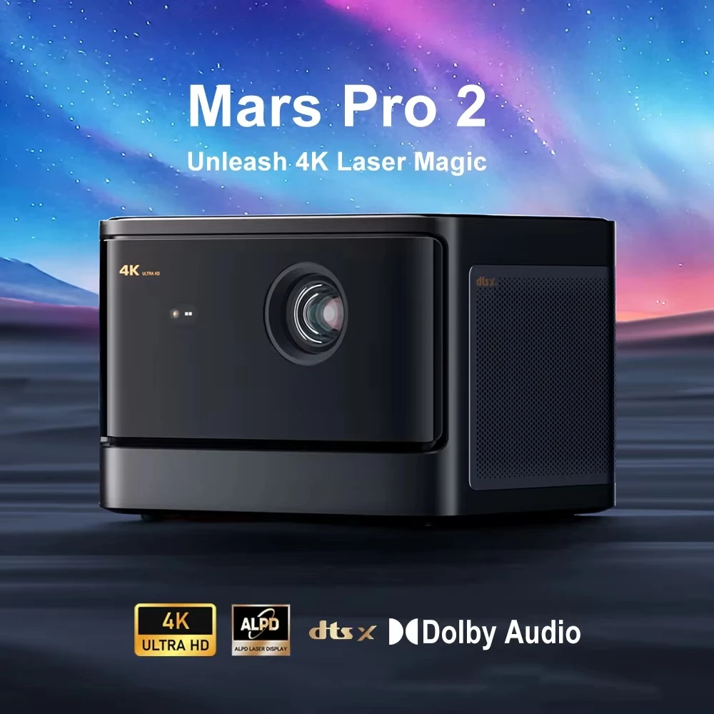 3D   Mars Pro 2 HD 4K 1080P Home Theater 3D  Projector with LED Lamp Auto Focus  Projector for Education