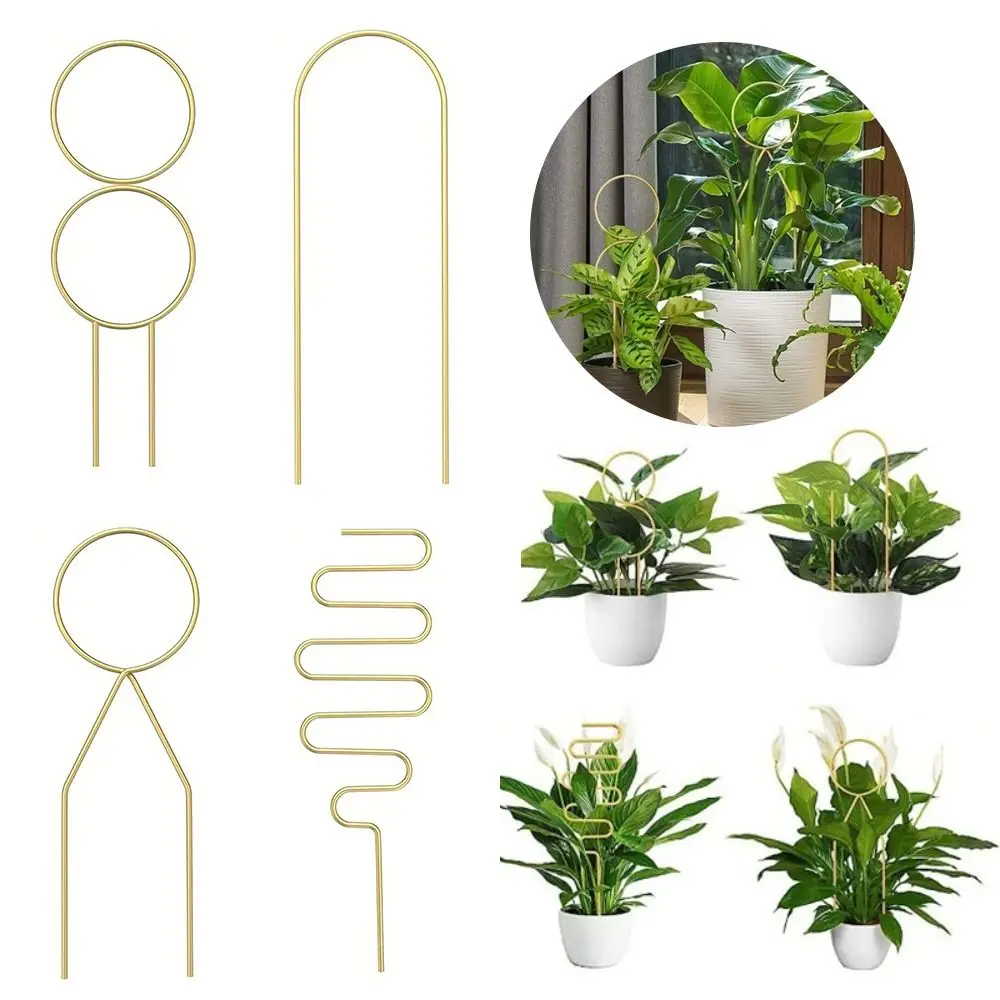 

Durable Iron Plant Support Stakes Garden Supplies Rust-proof Climbing Rack Flowerpot Decorations Flower Pot Bracket Garden