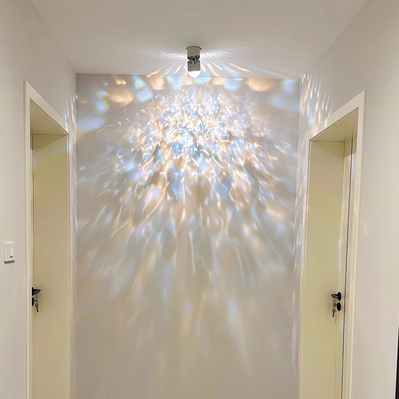 Modern LED Sunset Lamp Adjustable Angle Ceiling Lights Surface Mounted Washing Spotlight Living Room Hallway Wall Sconce Bedroom