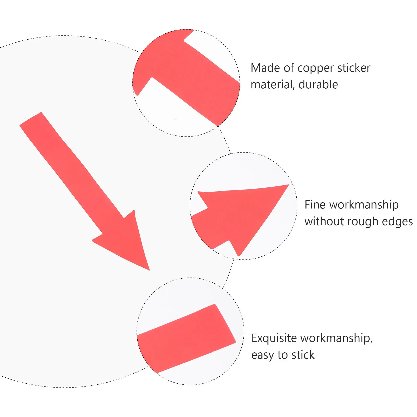 

50pcs Arrow Indicator Indicator Tags Direction Stickers Tags Label Stickers For Equipment Lightweight Easy Carry