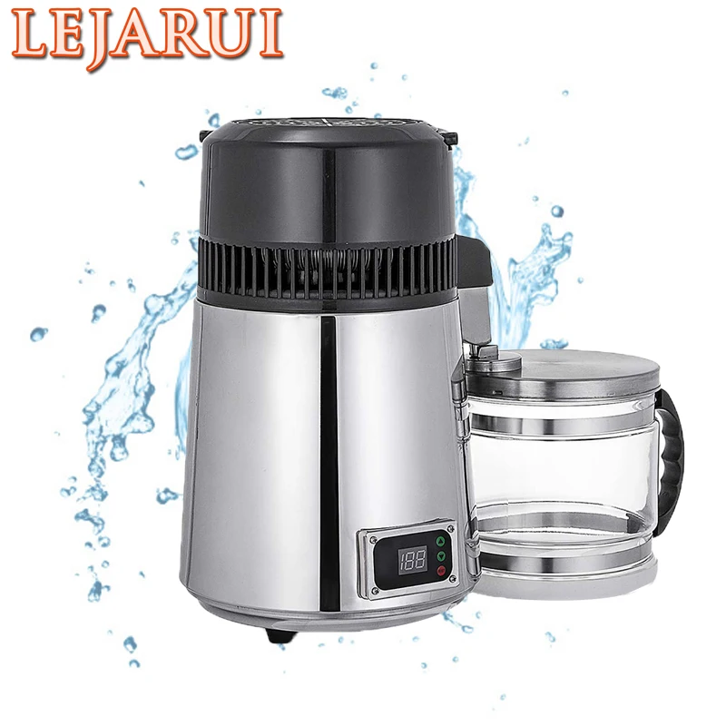 

110V 220V Pure Water Distiller 4L Dental Distilled Water Machine Filter Stainless Steel Electric Distillation Purifier Jug 750W