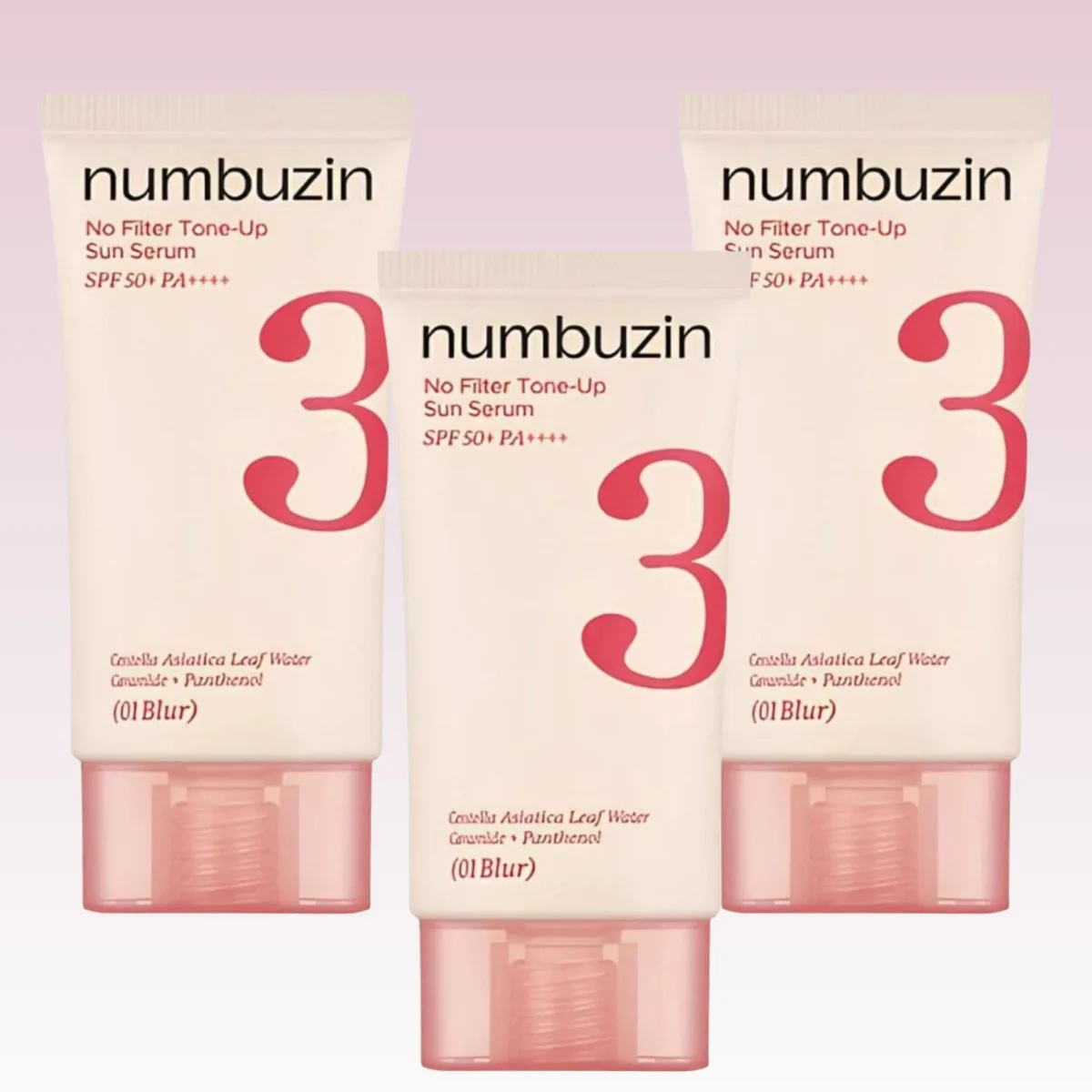 Numbuzin No.3 SPF50+ PA++++ Anti-Sun Serum,UV Protection Sunscreen Tone‑Up Evens Skin Tone Primer Face Makeup Korean Skin Care
