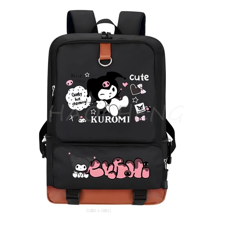 

Lovely Kuromi Melody Multifuction Boys Students Schoolbag Large Capacity Laptop Bag Waterproof USB Charging Backpack Best Gift