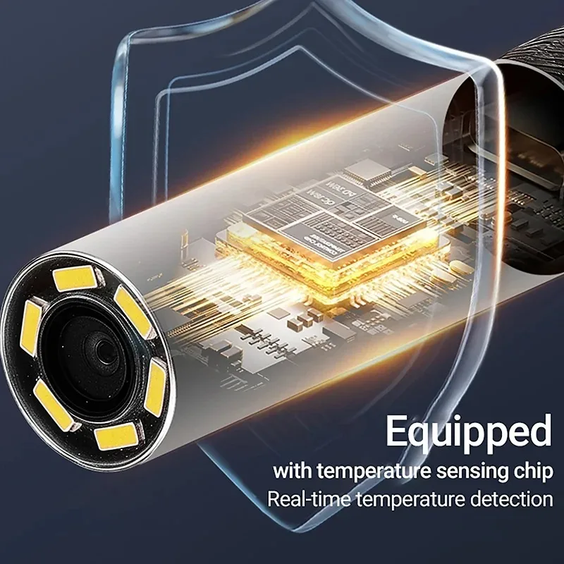 360 °   Endoskop z podwójną obrotową sondą, kamera inspekcyjna endoskopowa 3,9/6,0 mm z 5-calowym wyświetlaczem IPS, endoskop mechaniczny do zastosowań motoryzacyjnych i przemysłowych