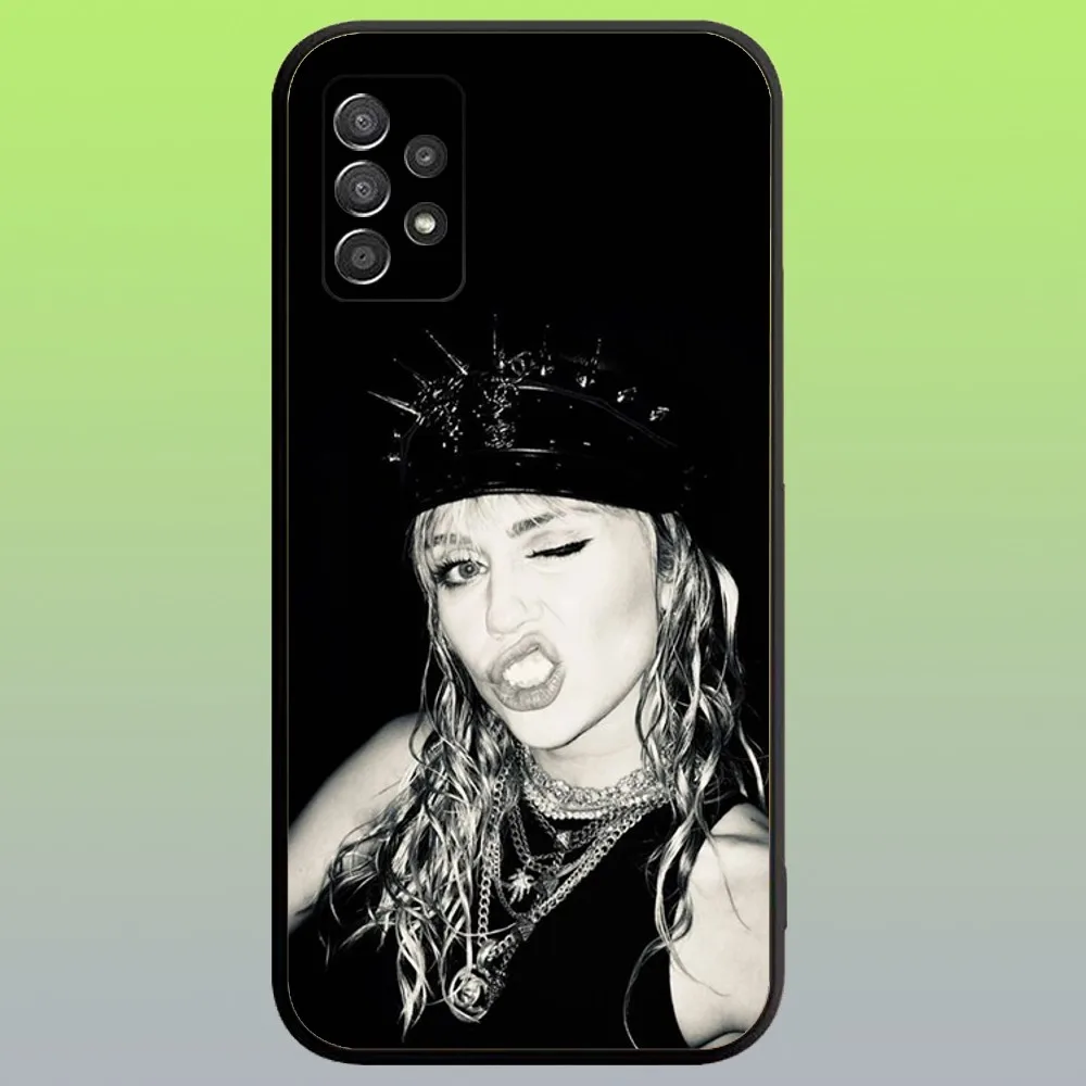 Singer M-Miley C-Cyrus Phone Case For Samsung Galaxy A20,A21s,A22,A31,A32,A52,A53,A72,73,A80,A91 Soft Black Cover