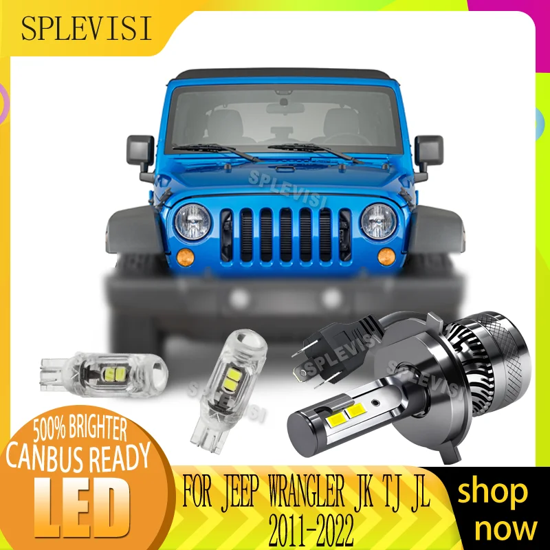 LEDs eliminate the warm-up time associated with inferior bulb For JEEP WRANGLER JK TJ JL 2011 2012 2013 2014 2015 2016 2017-2022
