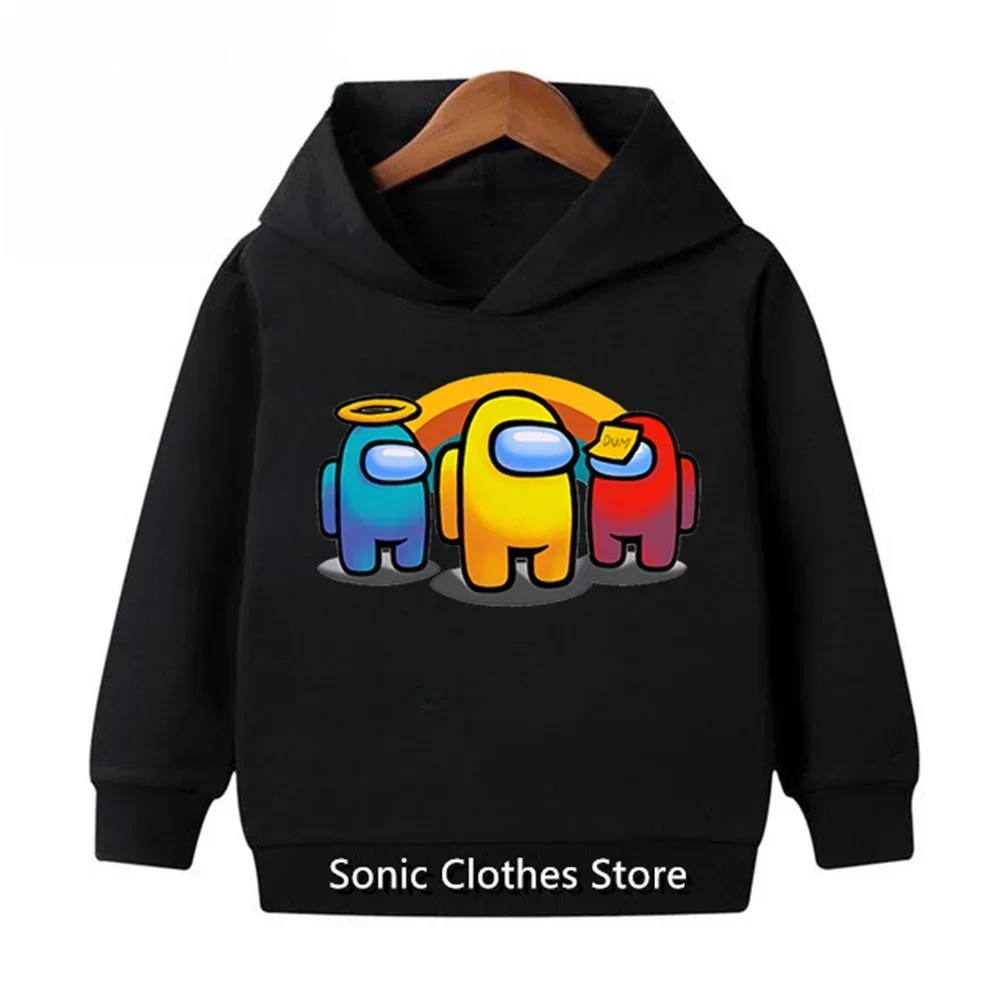 Fashion Game Marios Hoodie For Kids Children Boys Long Sleeves Sweatshirt Baby Sonic Tops Girls Clothes 2-14 Years Streetwear