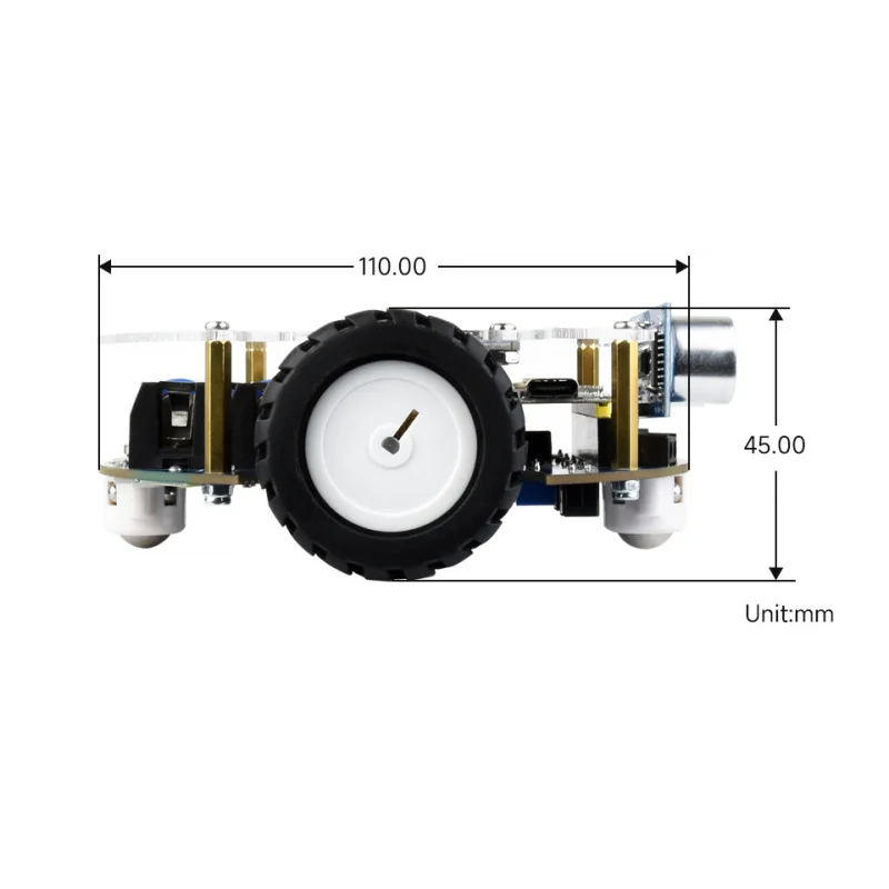 

SKU-31697 Waveshare Pico2Go Mobile Robot, Based On RP2350-Plus, Self Driving, Remote Control, Includes RP2350-Plus Control Board