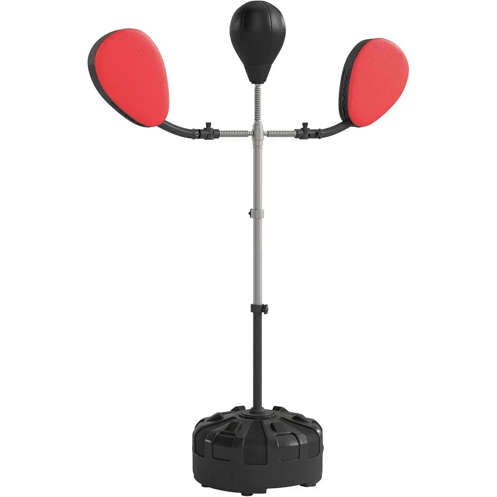 

Adjustable Height 3-in-1 Boxing Bag with Stand and Dual Target Arms for Training and Exercise