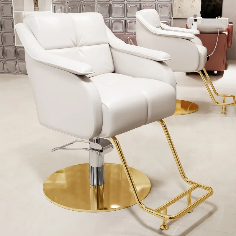 

Hair Salon Luxury Barber Chair Recliner Professional Swivel Barber Chair Makeup Equipment Cadeira De Barbeiro Salon Furniture