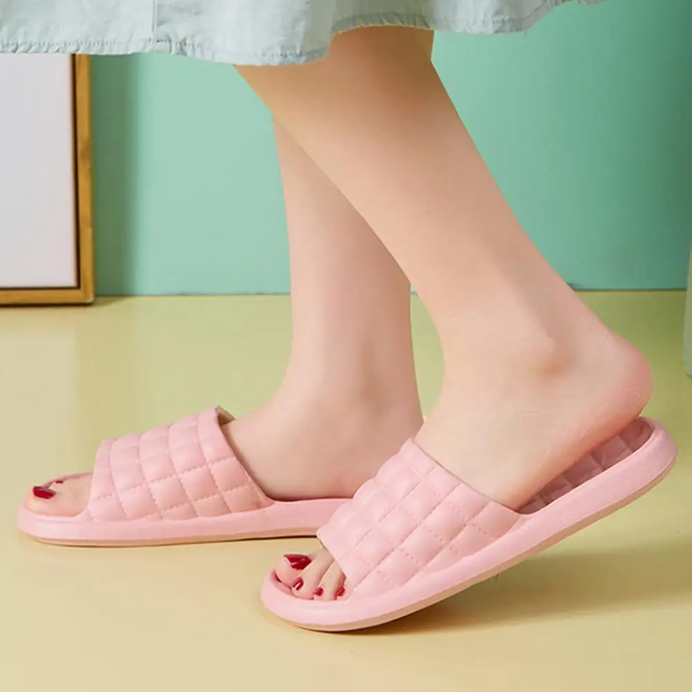 1 Paar Stijlvolle Indoor Slippers Zachte Zool Lichtgewicht Huis Slippers Mannelijke Vrouwelijke Zomer Glijbanen