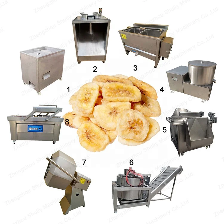 Factory price banana slicer fryer packaging machines plantain chips production line