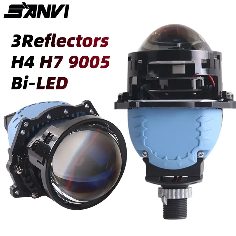 

SANVI Bi-LED Projector Lens 3'' LED Headlight for Hella 3R G5 Retrofit H4 H7 9005 9006 Tunning Car Accessories RHD LHD 33260LUX