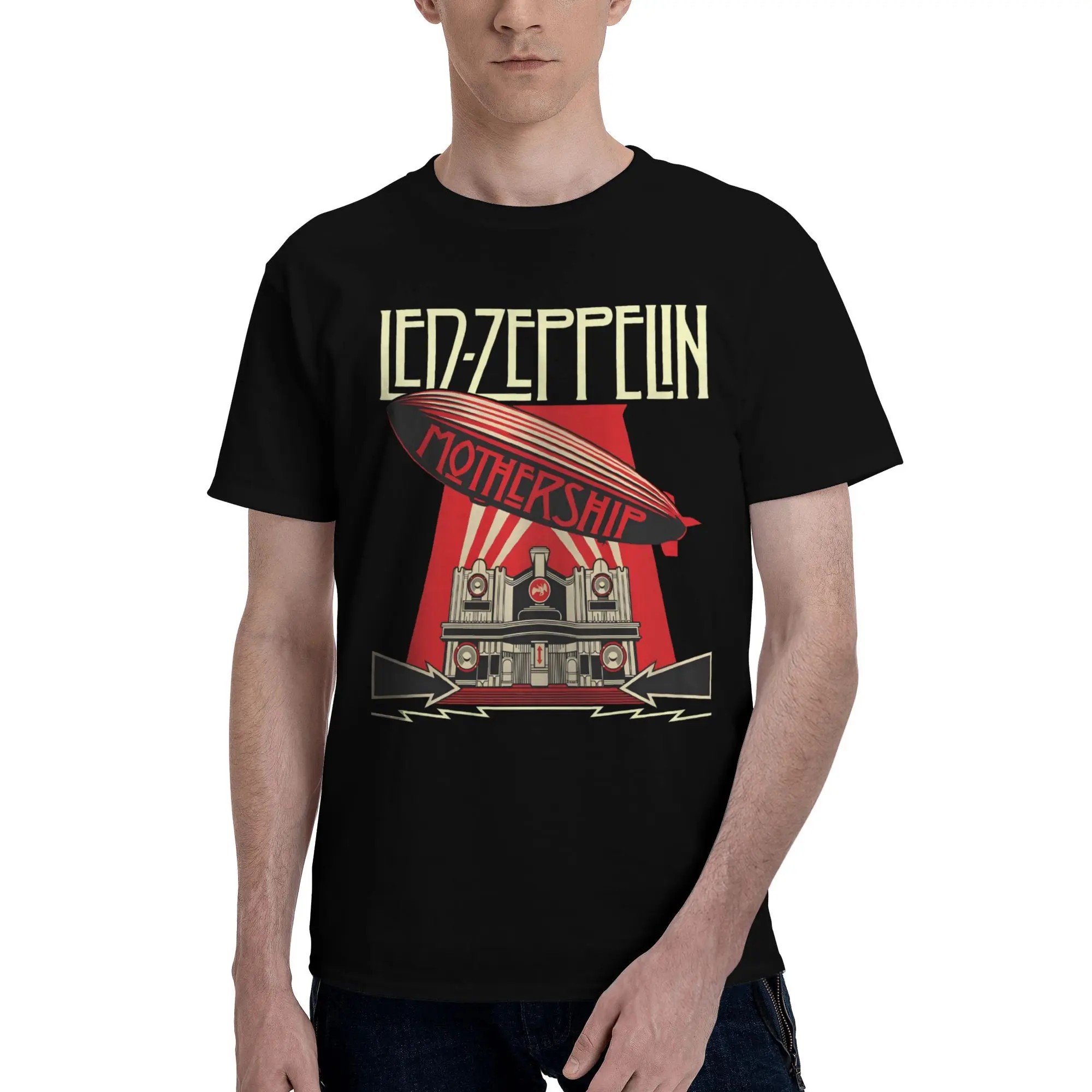 Nuovo 2025 yaer Led Zeppelin Mothership Tour Symbol maglietta da uomo con maniche