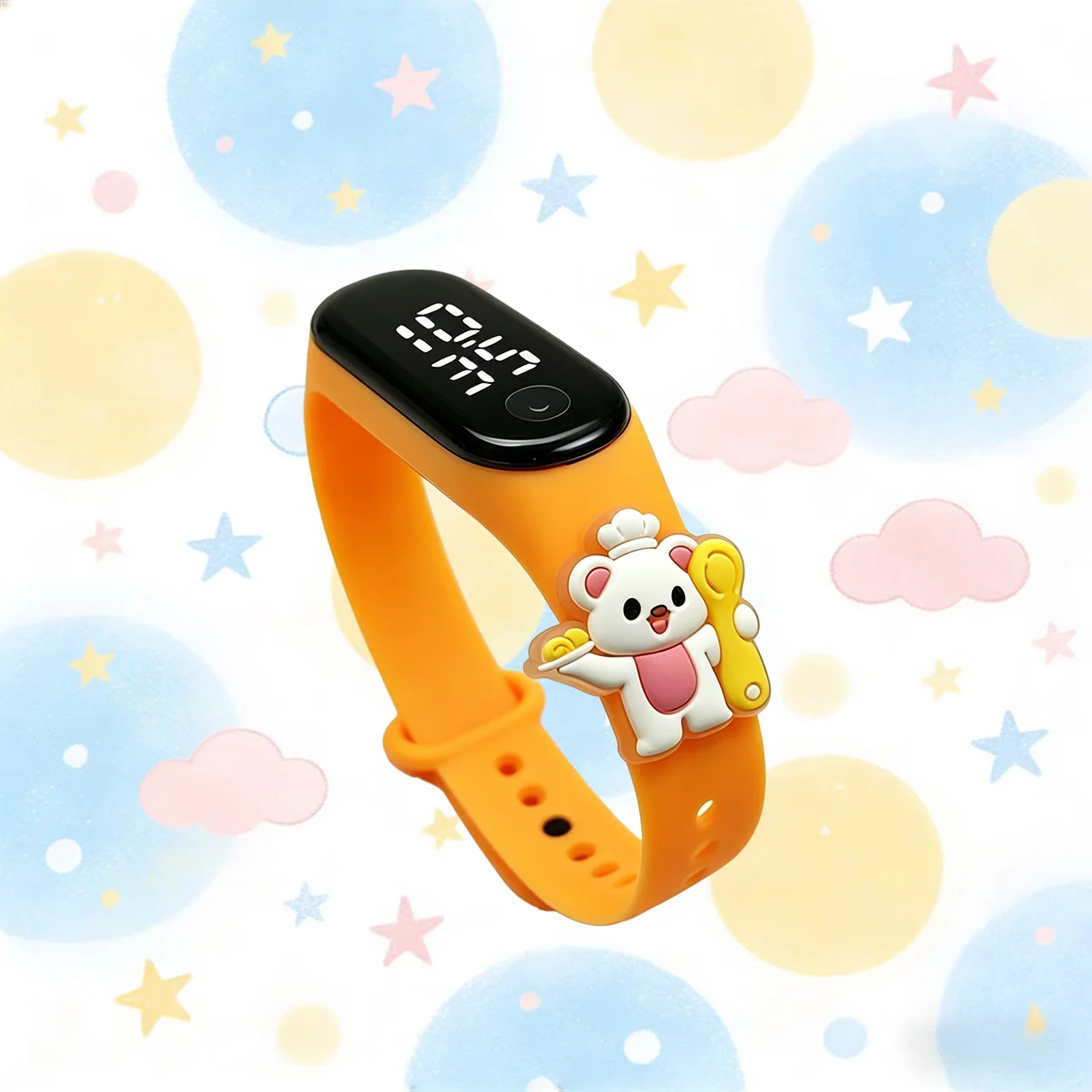 3pcs Adorable Cartoon Kids Electronic Watch - Waterproof Touch Bracelet, Back-to-School Gift for Kindergarten Children
