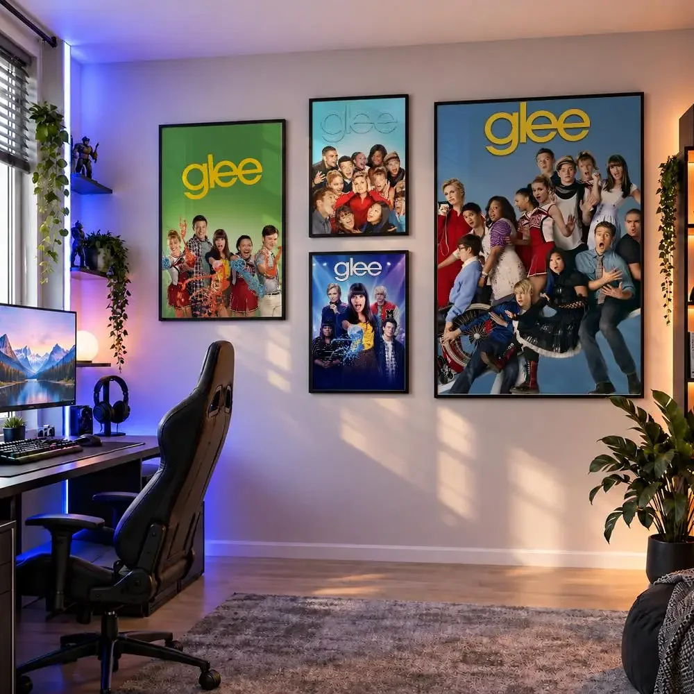 Series Glee Gleeks Rachel Berry Klaine Poster Wall Art PP Waterproof HD Self Adhesive Modern Home Decor Living Room Apartment