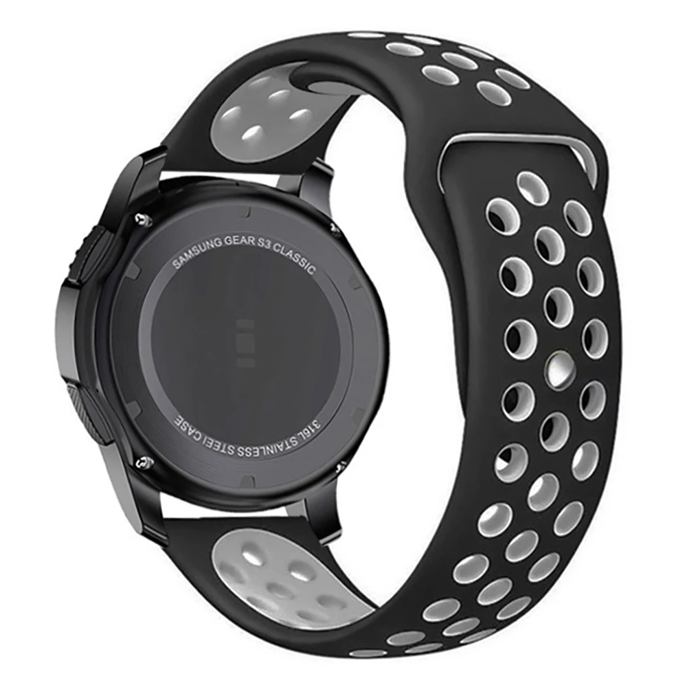 22mm Silicone Band for Samsung Galaxy Watch 3 45mm Gear S3 Frontier 22mm Strap for Samsung Galaxy Watch 46mm SM R800 Accessories