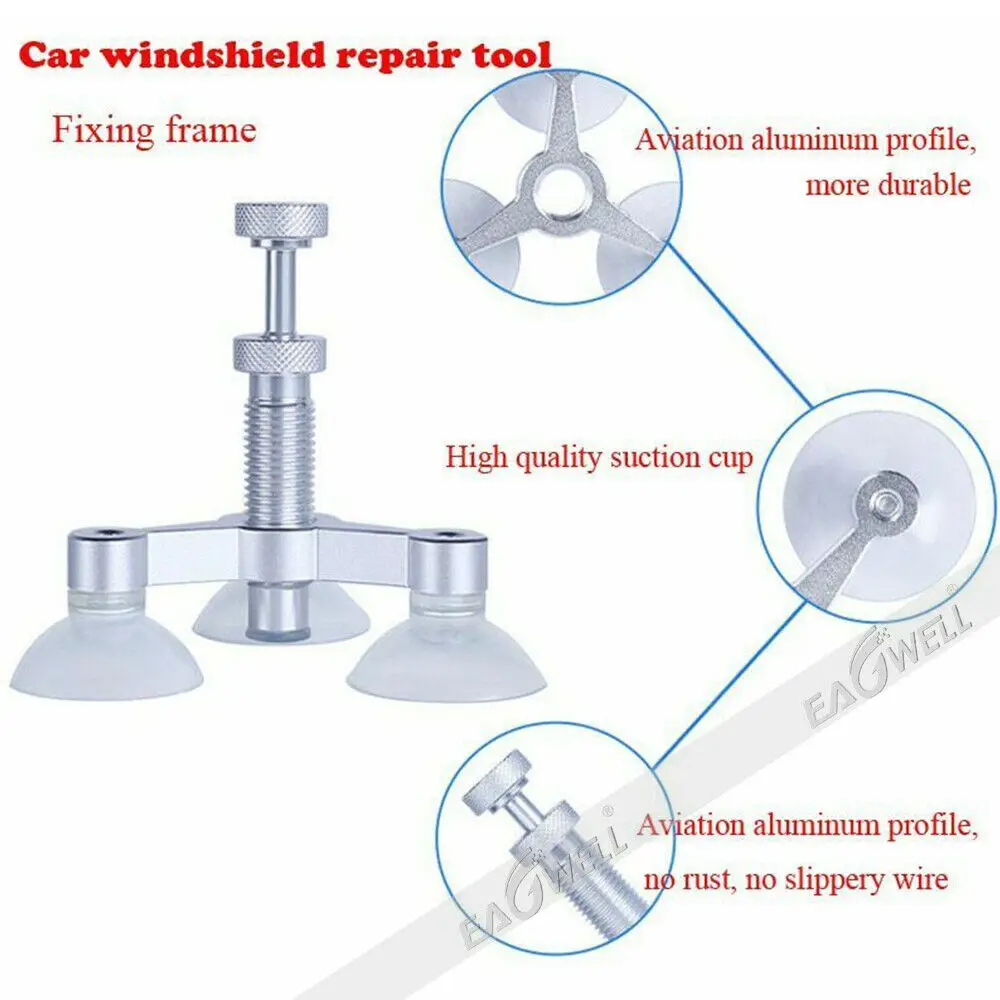 Car Glass Repair Kit Windscreen Windshield Window Polisher Set Chip Crack Polishing Fixed Bracket Tool Off Road Car Accessories