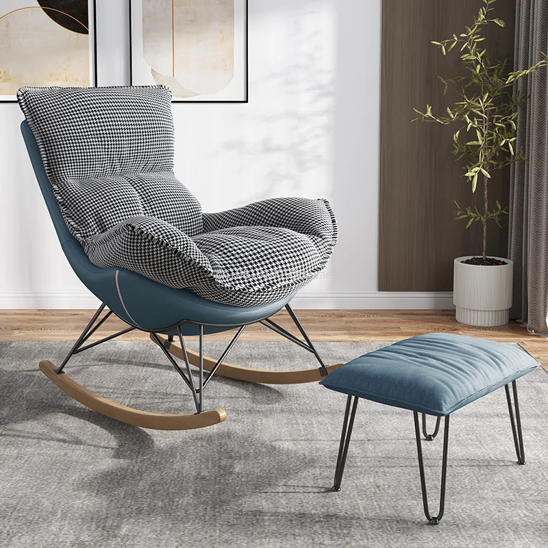 Leisure And Comfortable Technology Cloth Balcony Rocking Chair Home Lazy Leisure Sofa Outdoor Bedroom Room Single Room