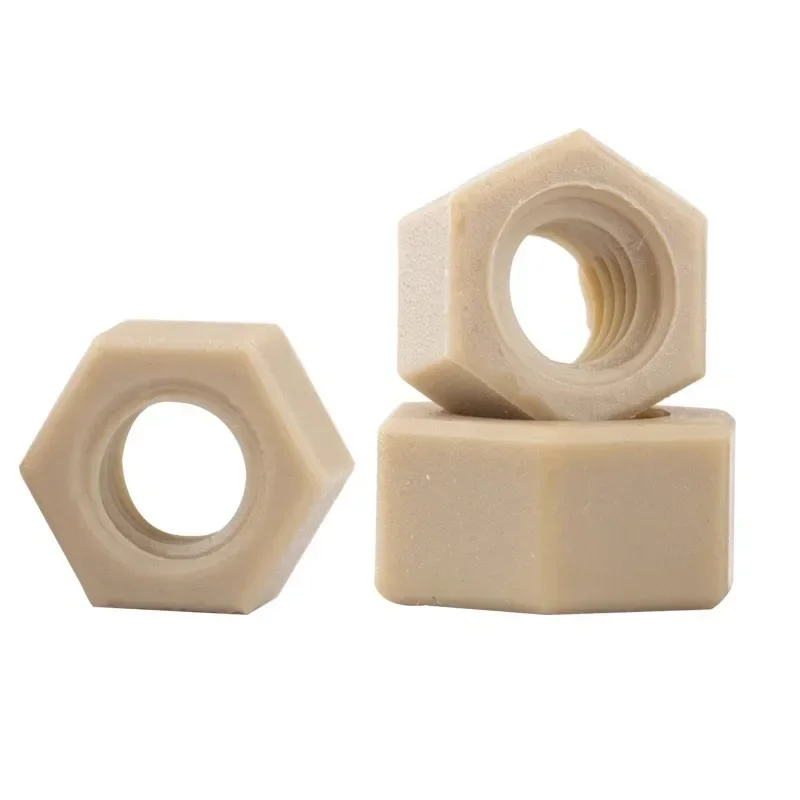 M2 M2.5 M3 M4 M5 M6 M8 M10 M12 M14 M16 M20 PEEK Nylon Nut Plastic Hex Nuts Gasket for Heat/ Electricity Insulation